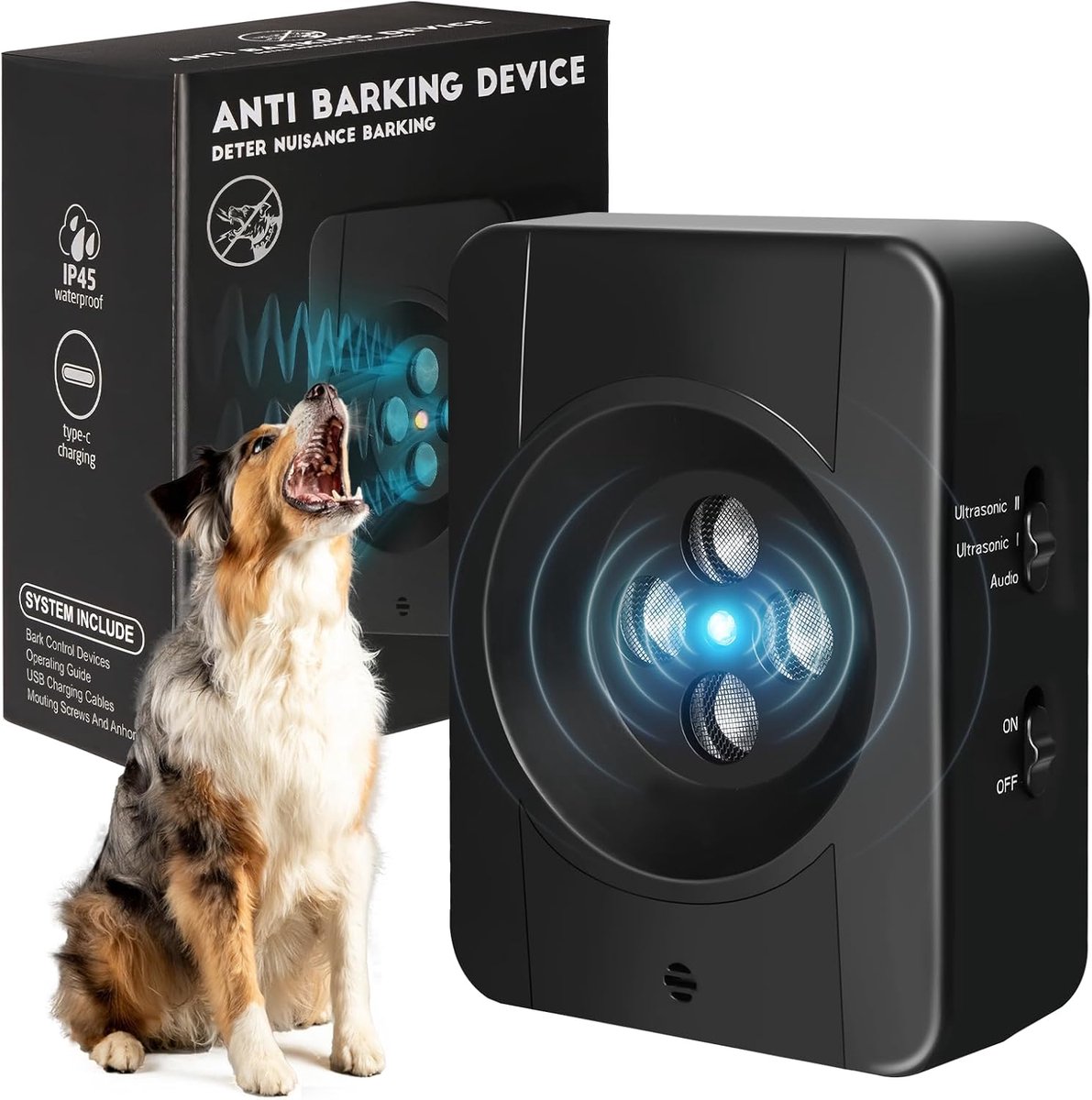 Anti-bell apparaat voor honden - 3 modi - ultrasoon - training en belstop binnen en buiten - ShopVlot