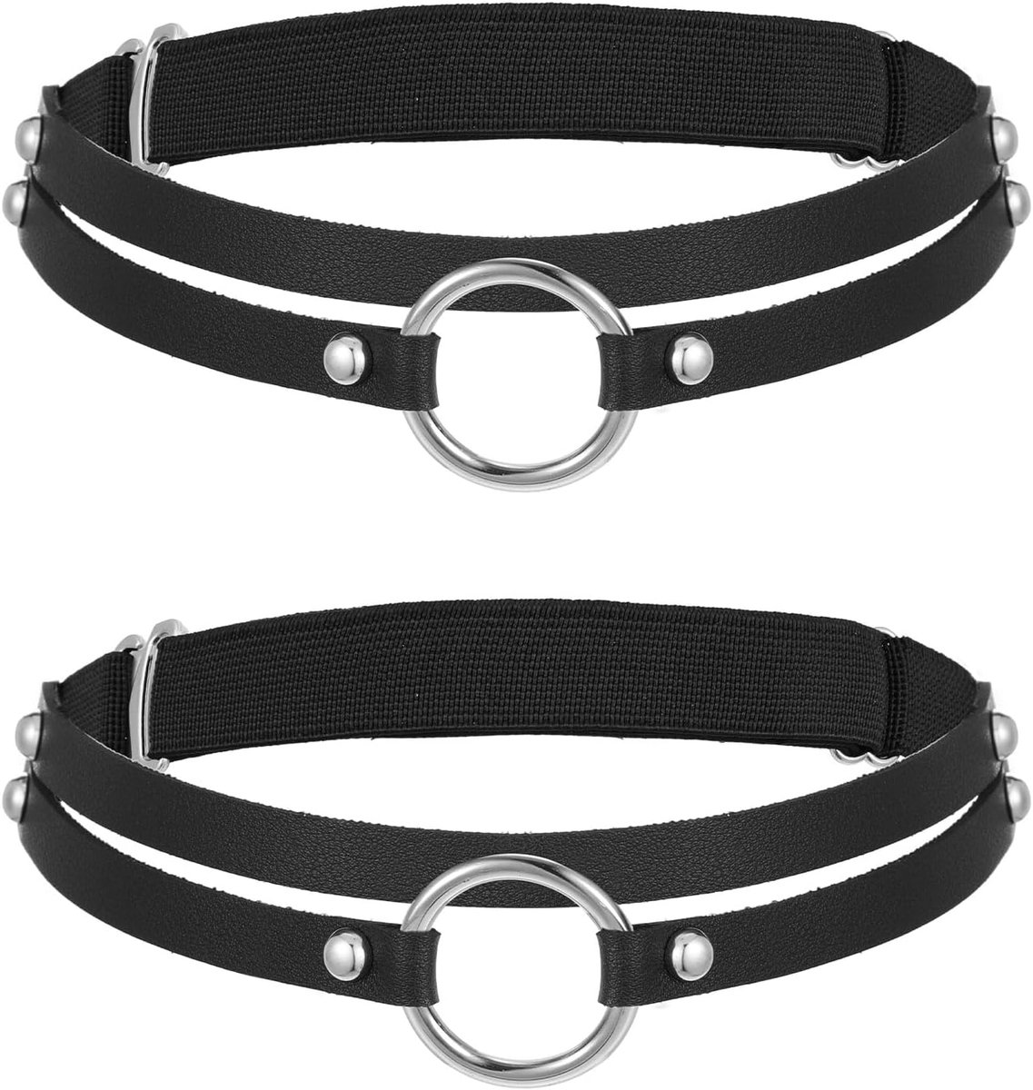 Garters voor benen - verstelbaar leer - gothic stijl - perfect voor feesten - SnelShoppen