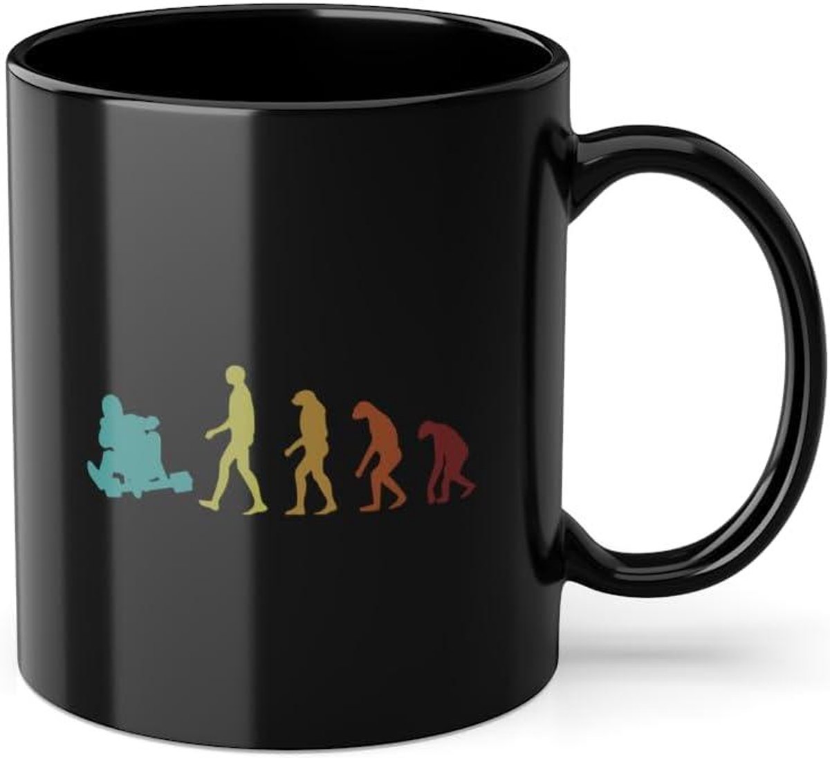 Drift Trike Mok - Koffiemok Driewieler - Drinken - Dubbelzijdig Bedrukt - 330 ml - Zwart