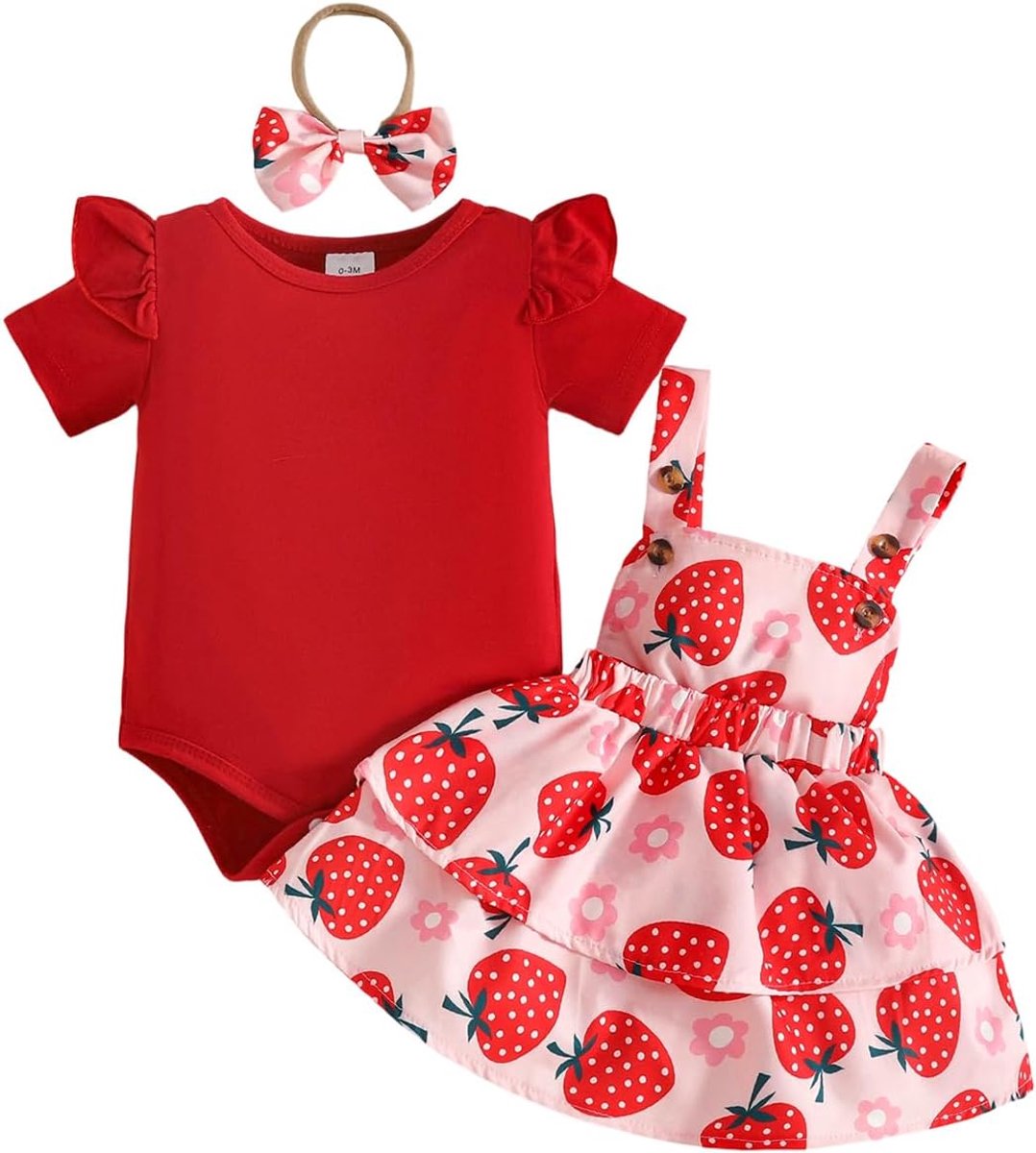 Baby meisjes zomerkleding 0-18 maanden - schattige print - korte mouwen - comfortabele outfitset - SnelShoppen