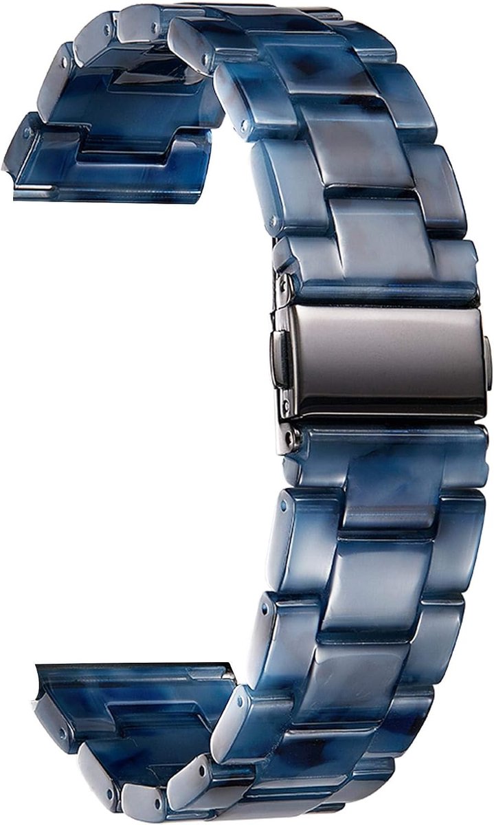 Horlogeband 12mm 14mm 16mm 18mm 20mm 22mm - Hars vervangband - Vouwsluiting - Snelle verwisseling - SnelShoppen