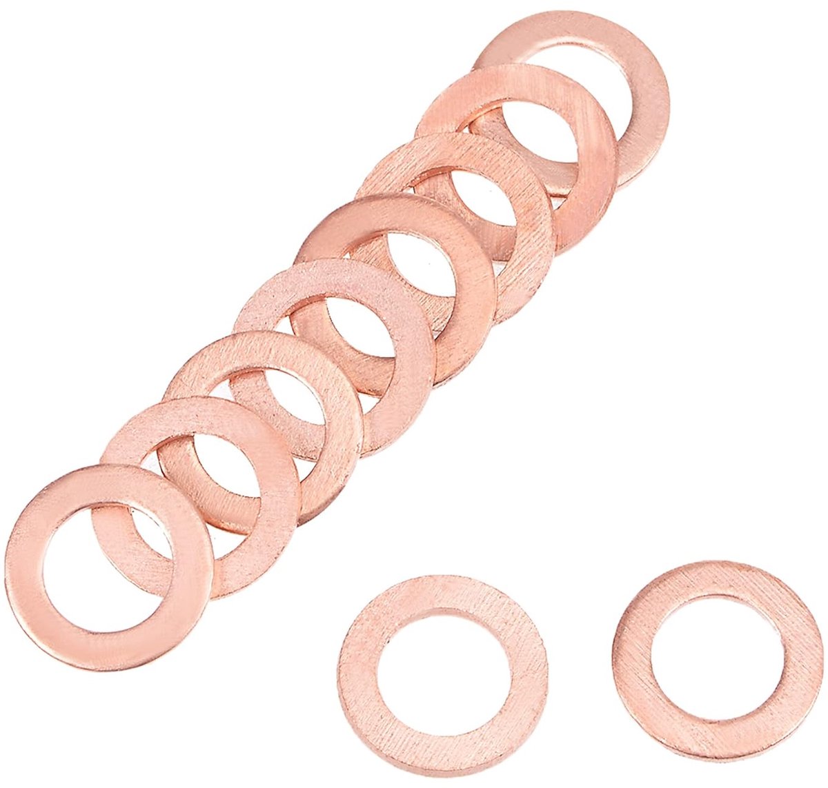 Sourcing map 25st. 6mm x 10mm x 1mm koper platte schijf voor schroefbouten