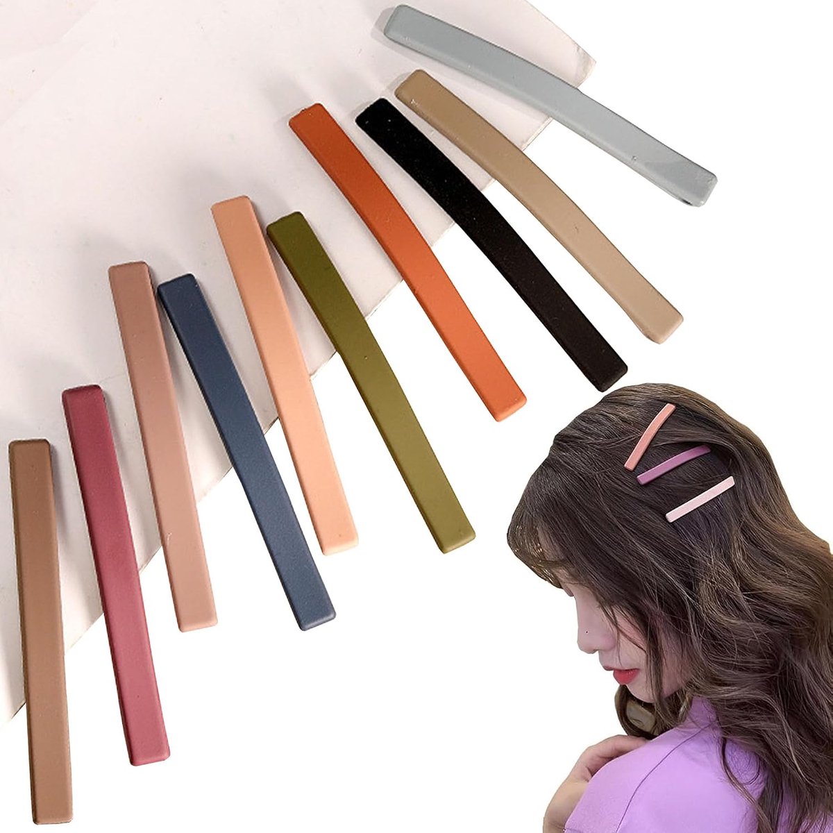 Haarspelden, haarspelden met zoete haar, haaraccessoires met hoofdbedekking, voor haarstyling, make-up（10 kleuren）