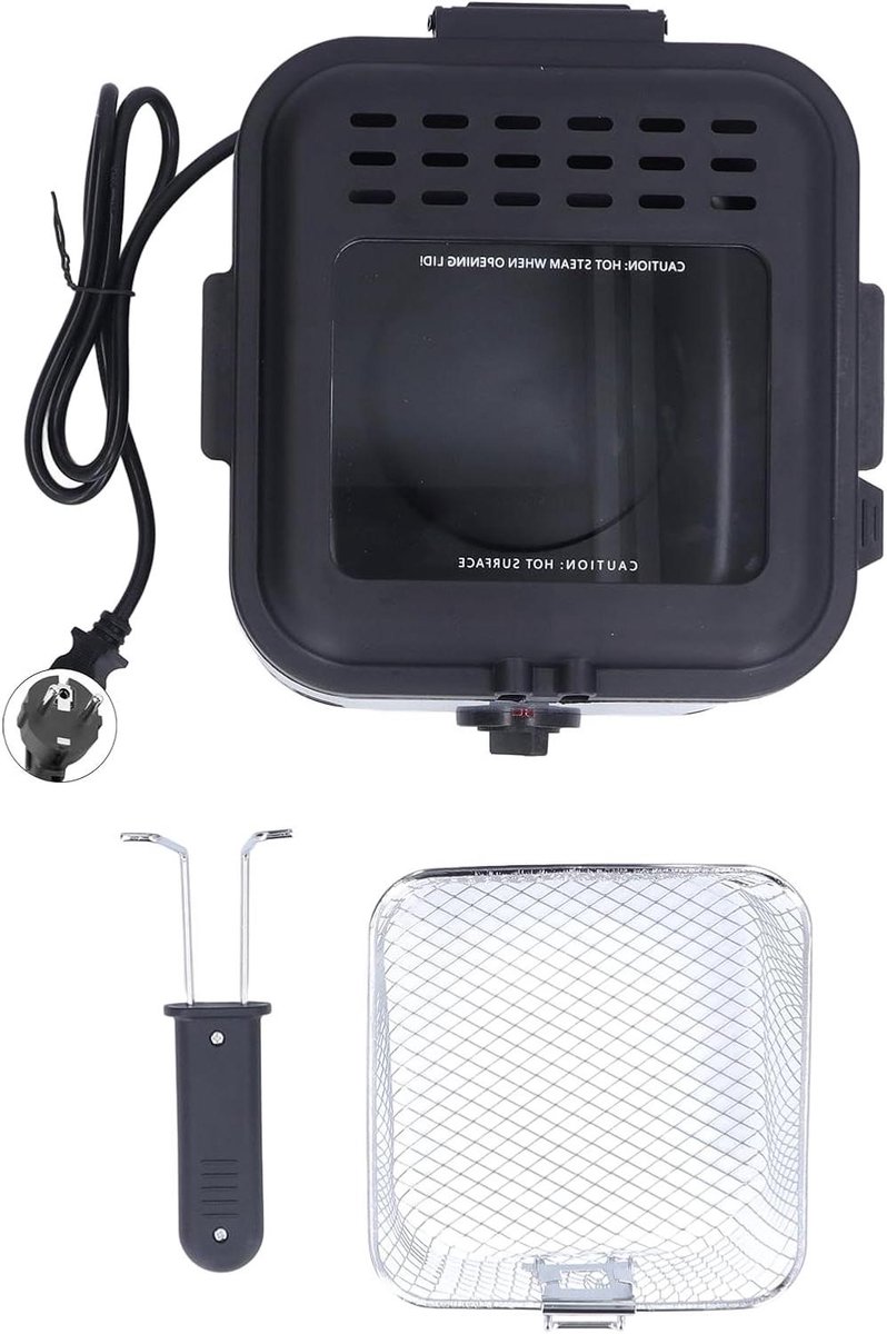 Elektrische Frituurpan - Friteuse Airfryer - Lekker Frituren - Magnetische Snoer - 2.5 Liter - Zilver