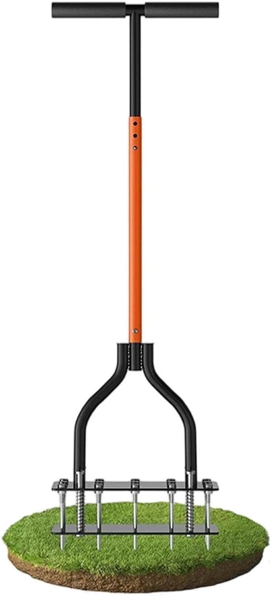 Handmatige Gazonbeluchter - Grasbeluchter Metaal - Gazon Onderhouden - Zelfreinigend Mechanisme - 41 x 21 x 13 cm - Metaal