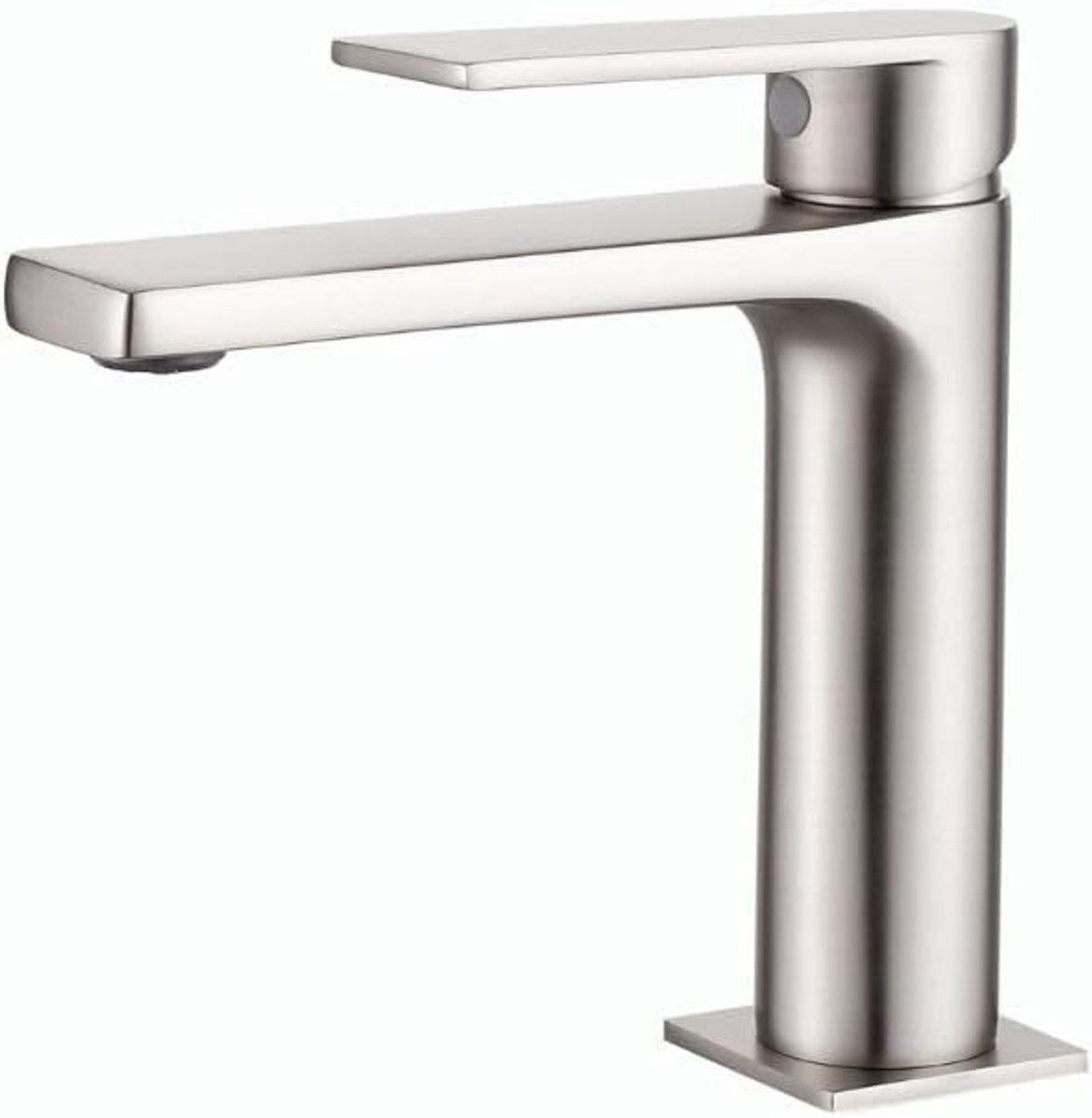 Kraan voor wastafels, eenvoudige installatie, hoogwaardige afwerking, elegant design, waterbesparend en duurzaam, gesatineerd nikkel
