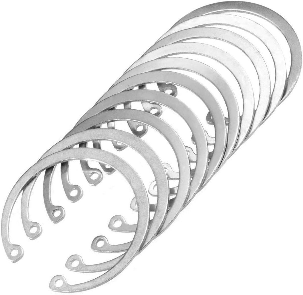 sourcing map 10 stuks externe zekeringen C-clip borgringen roestvrij staal 304 64 mm