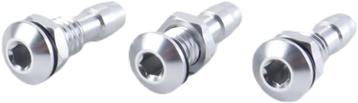 3 stuks aluminiumlegering zilver RC boot M6 wateruitlaatmondstuk voor motorkoelwaternippel DIY-onderdelen