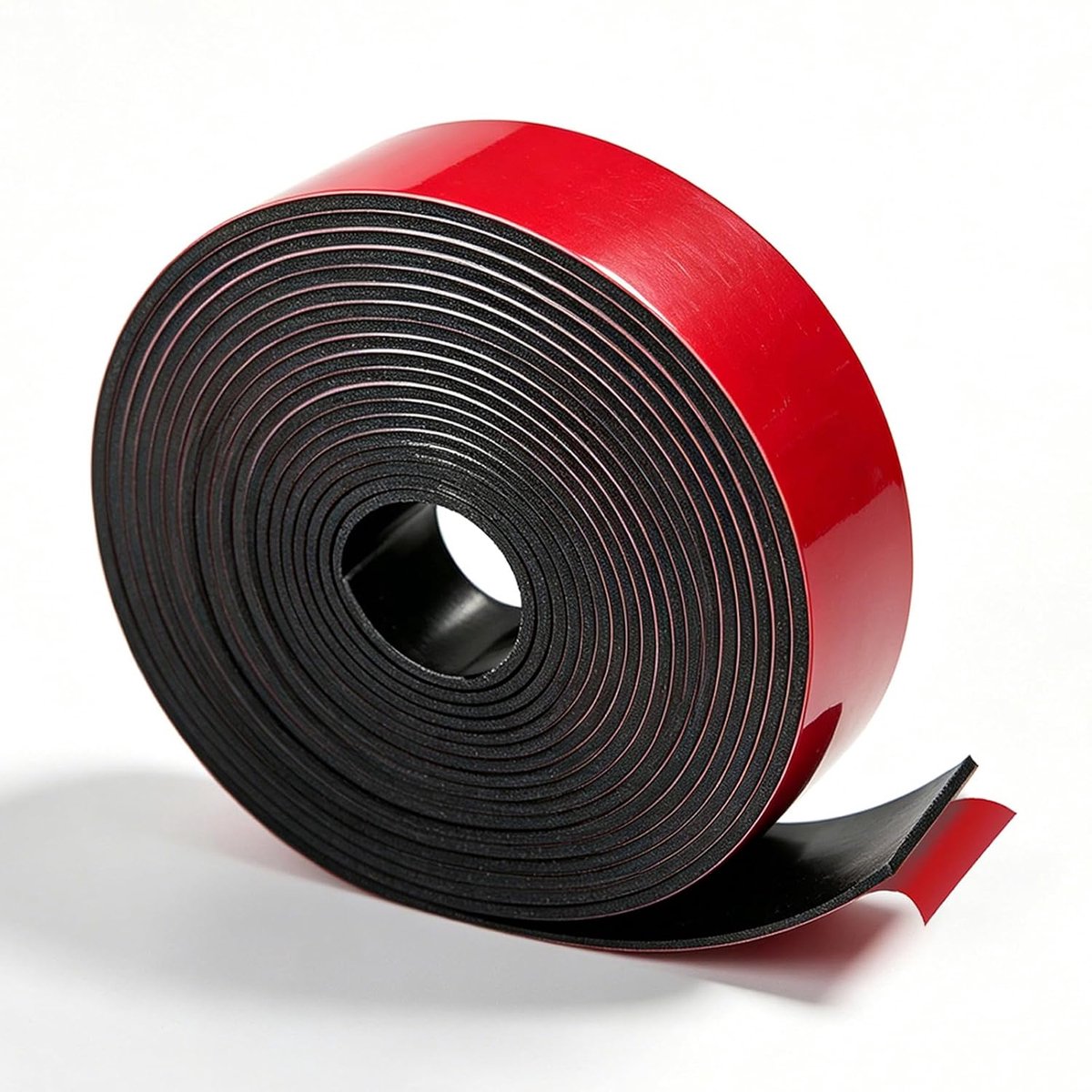 rubberen plaat, 25 mm x 5 mm x 3,5 m, antislip rubberen strips, 3,5 m, sterk, zelfklevend, flexibel en gemakkelijk te snijden, voor afdichten en trillingsbescherming