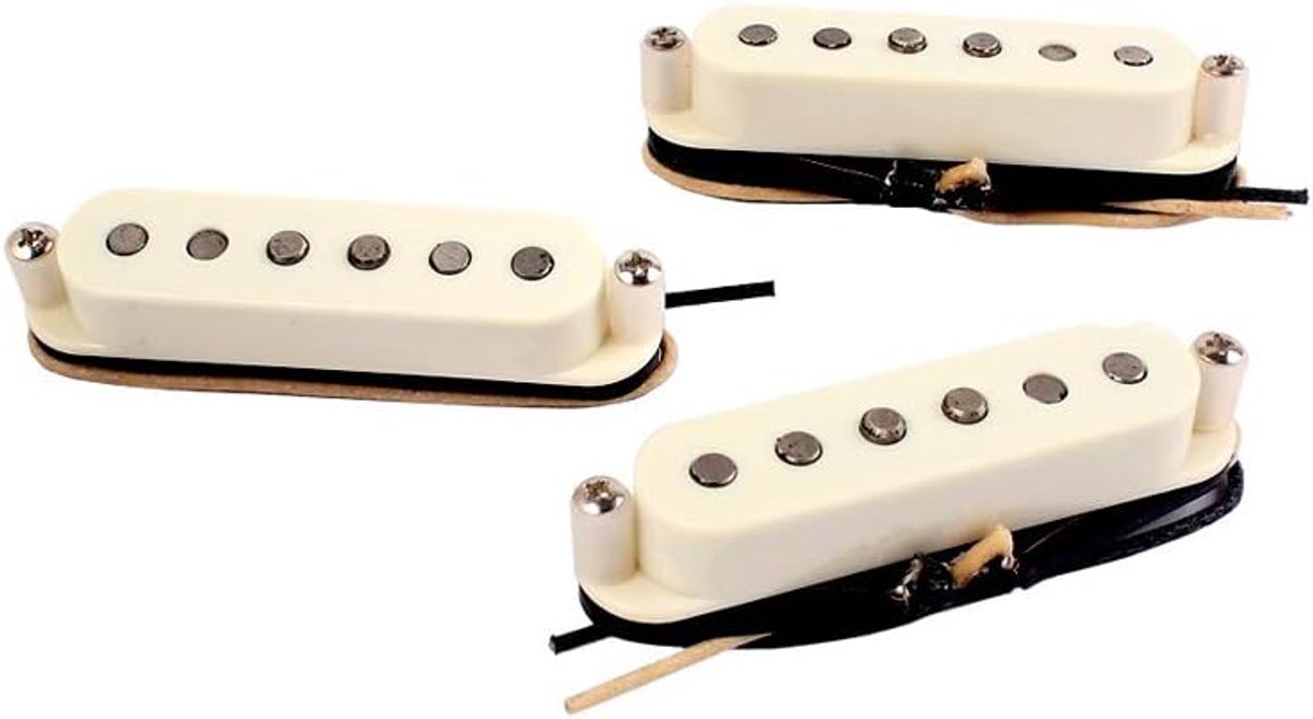 Single Coil Pickups SSS Alnico 5 Hals/Midden/Brug Pickups voor ST Elektrische Gitaar 3 stks/set Crème Wit
