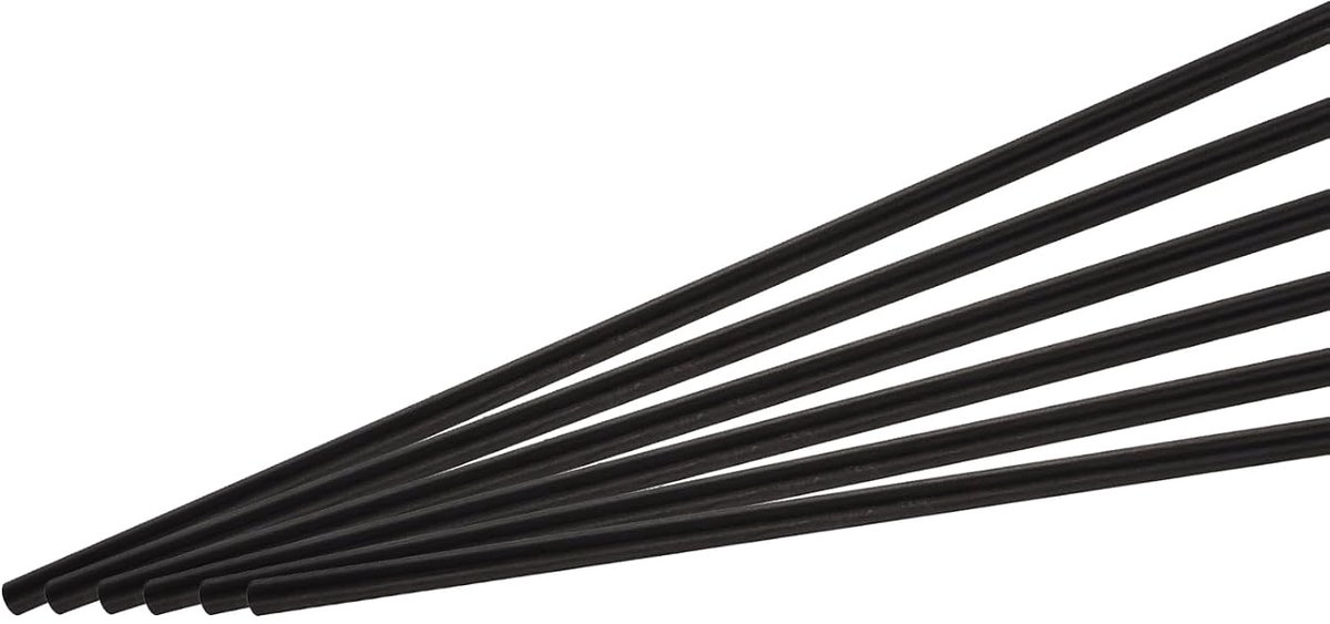 Koolstofvezelstang, 5 mm x 200 mm, koolstofvezelstaaf voor RC vliegtuig, doe-het-zelf handwerk, draakvleugelbuis, quadcopter, arm reparatieverpakking met 10 stuks