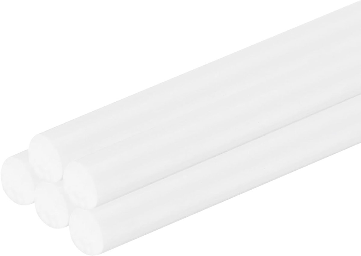 5 stuks witte ronde stang van kunststof 5 x 250 mm ABS styreen ronde stang solide stang model voor doe-het-zelf speelgoed bouw architectonische modellen