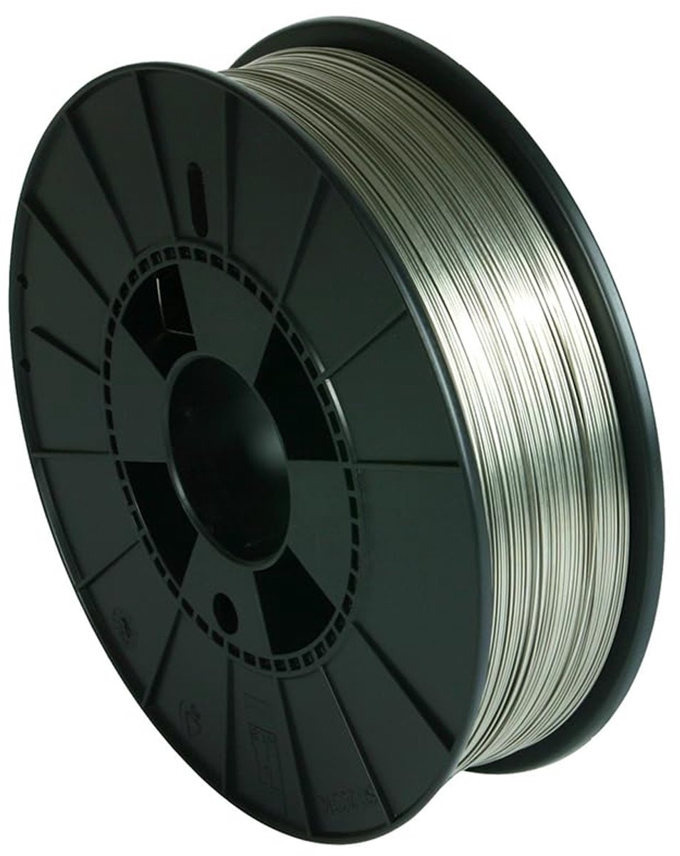 Massief draadrol roestvrij staal 316LSi, diameter 200 mm, 5 kg, diameter 0,8 mm