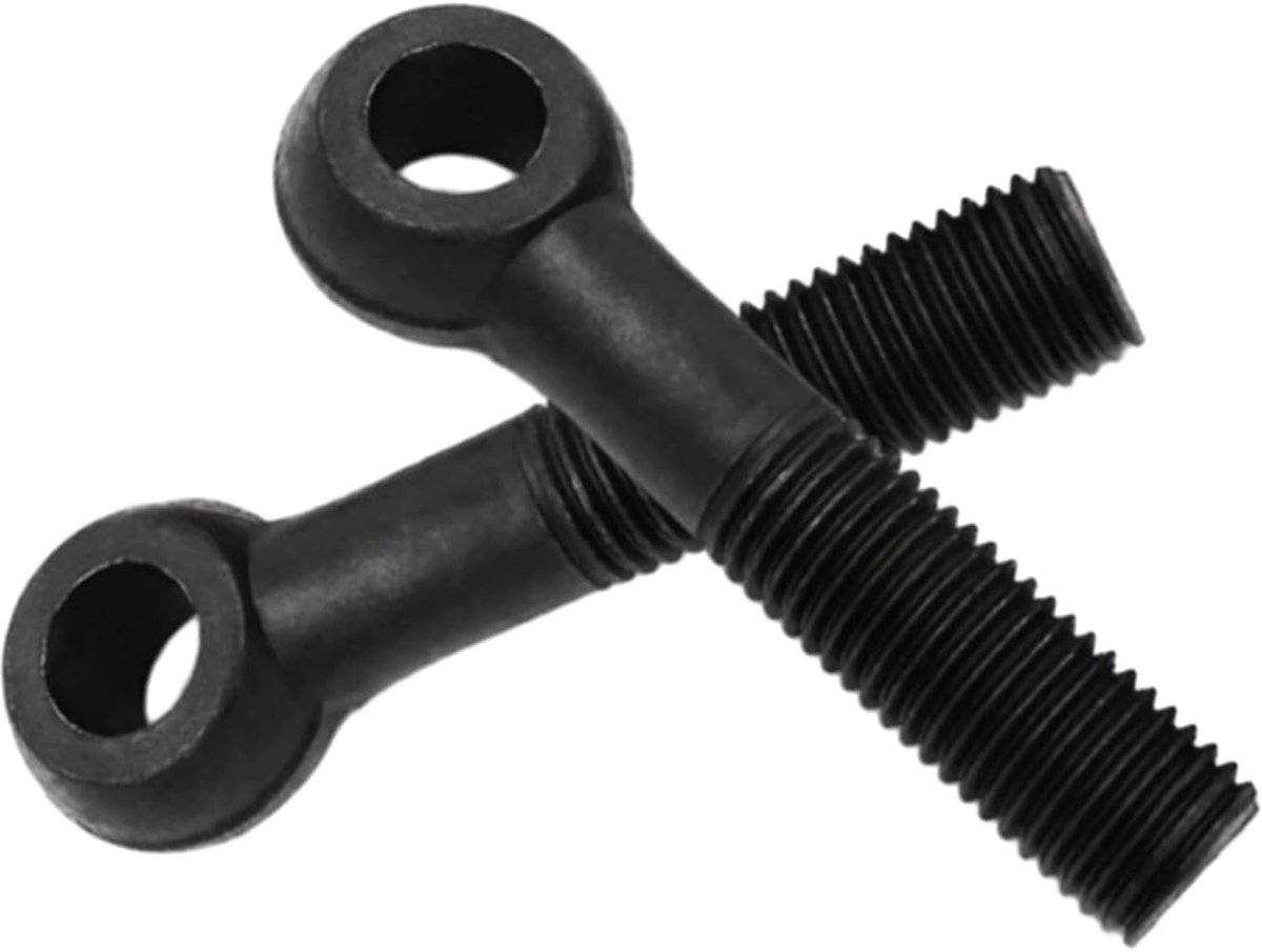 M6 x 40 mm, 20 stuks met zwarte koolstofstalen schroefafwerking, halfschroefdraad, voor kabelverbinding, magazijn, werkplaats, haven
