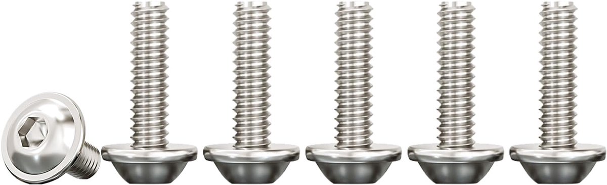 Kogelkopschroeven met flens en holle zeskant, M3 x 16 mm, metalen schroeven, roestvrij staal A2 V2A, zeskantbout voor mechanische aansluitingen, 50 stuks
