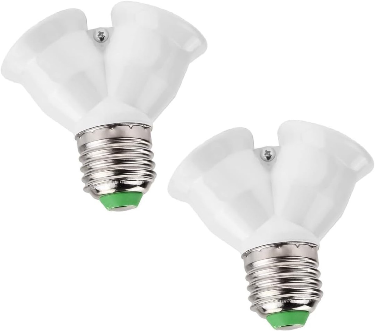 2 stuks E27 naar dubbele E27 adapter lichtfitting converter lampvoet splitter lamphouder
