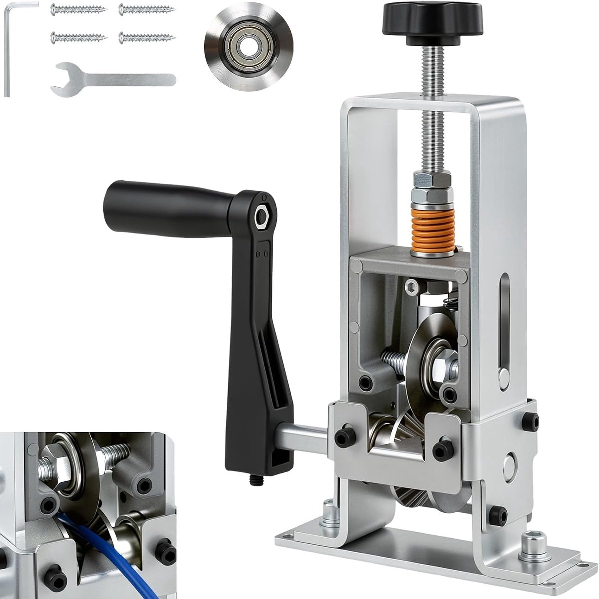 Kabelstripper voor 1-25 mm kabels, draadstripper voor handslinger of boormachine, handmatig, fixeerbaar of afneembaar, kabelstripper voor koperrecycling