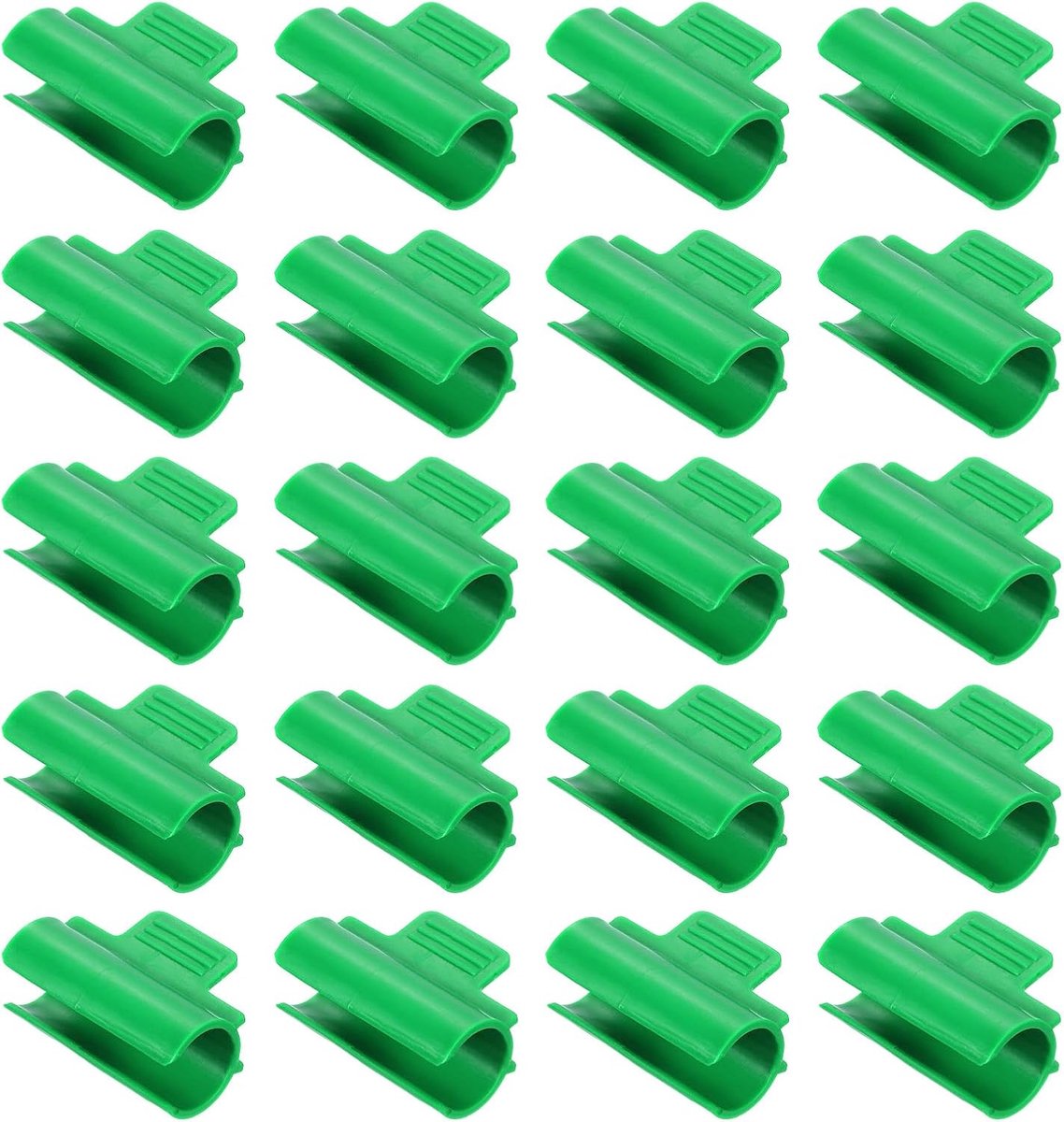 Klemmen voor 1 inch pvc-buis, 20 stuks broeikasfolieklemmen, schaduwnetstangclip, tuinbochten voor rijafdekking, broeikas kunststoffolie (donkergroen)