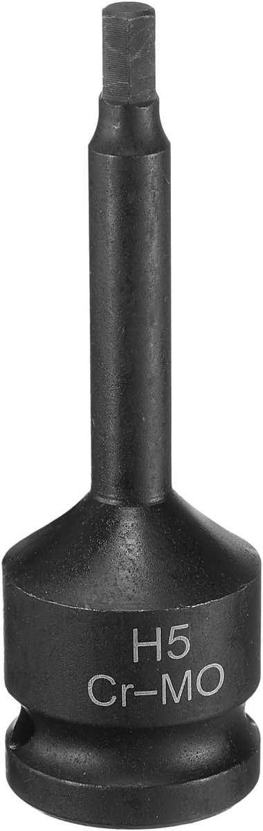 5 mm zeskantige slagschroevendraaier-bit-stopcontact H5 1/2 inch CR-MO staal fosfaat verlengstuk zeskantschroevendraaier socket adapter voor auto-monteur werkreparatie onderhoud