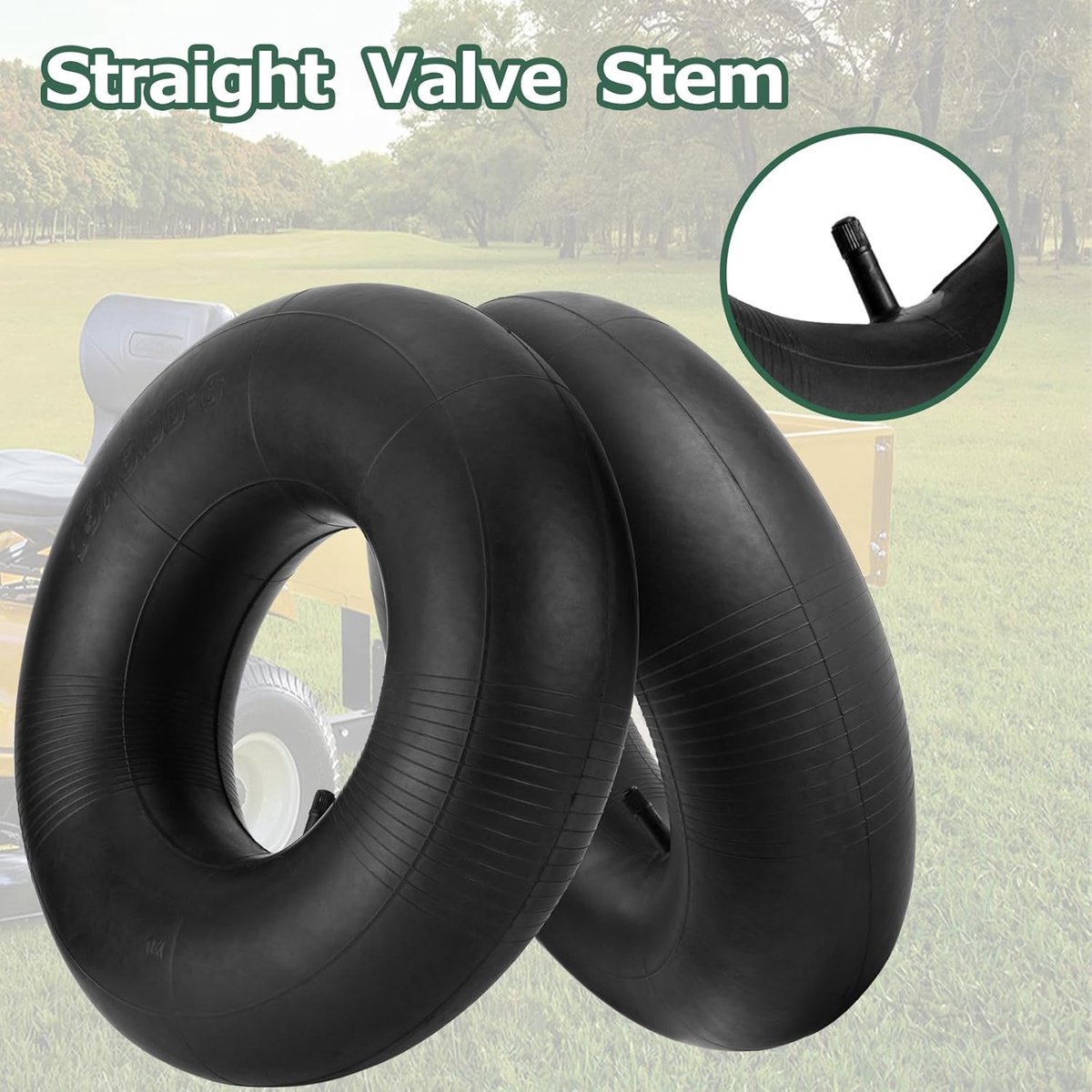 Binnenbanden, 15 x 6.00-6, 2 stuks, binnenslangen, luchtslang, kleine banden met recht ventiel, reservebuis voor grasmaaiers, gazontractor, kruiwagen, trolley, zitmaaier, ATV, golfkar