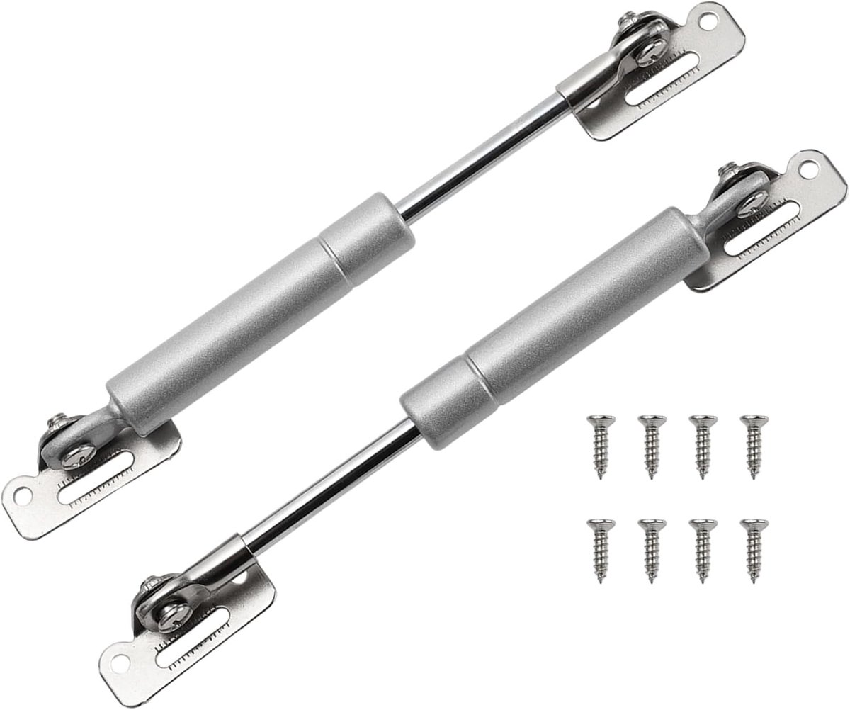 Universele Liftsteunen Stutten Kastdeksel Gasveren 6inch/155mm 13lb/60N/6kg Koolstofstaal Zilveren Toon 2 Set