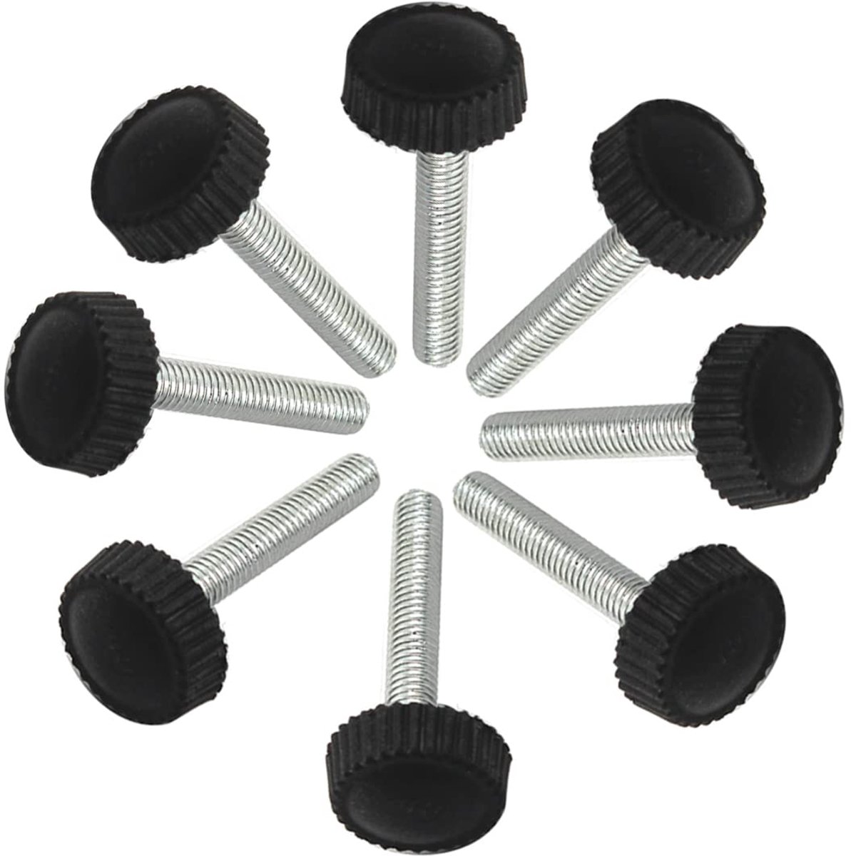20Pcs M4x30 Mannelijke Draad Duim Schroef Hand Aanscherping Schroef Zwart Plastic Handvat Knop Klemmen Schroef