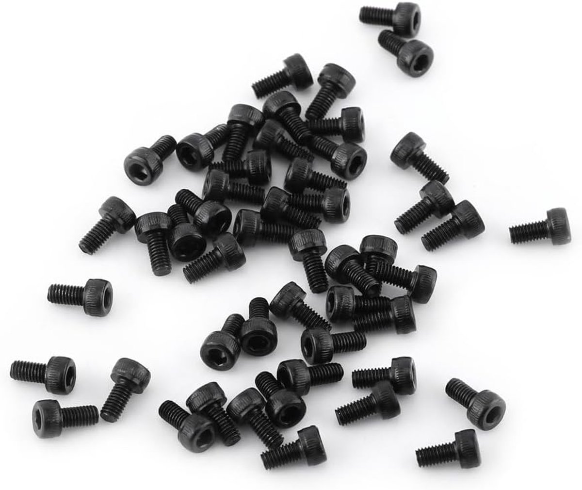 Zwarte Zeskantige Dopschroefboutenset, 12,9-Kwaliteit Gelegeerd Koolstofstaalbevestiging, Accessoire Voor Reparatiegereedschap, 4-50 Mm, Met Hoge Sterkte(M3*6mm 50 pcs/pack)