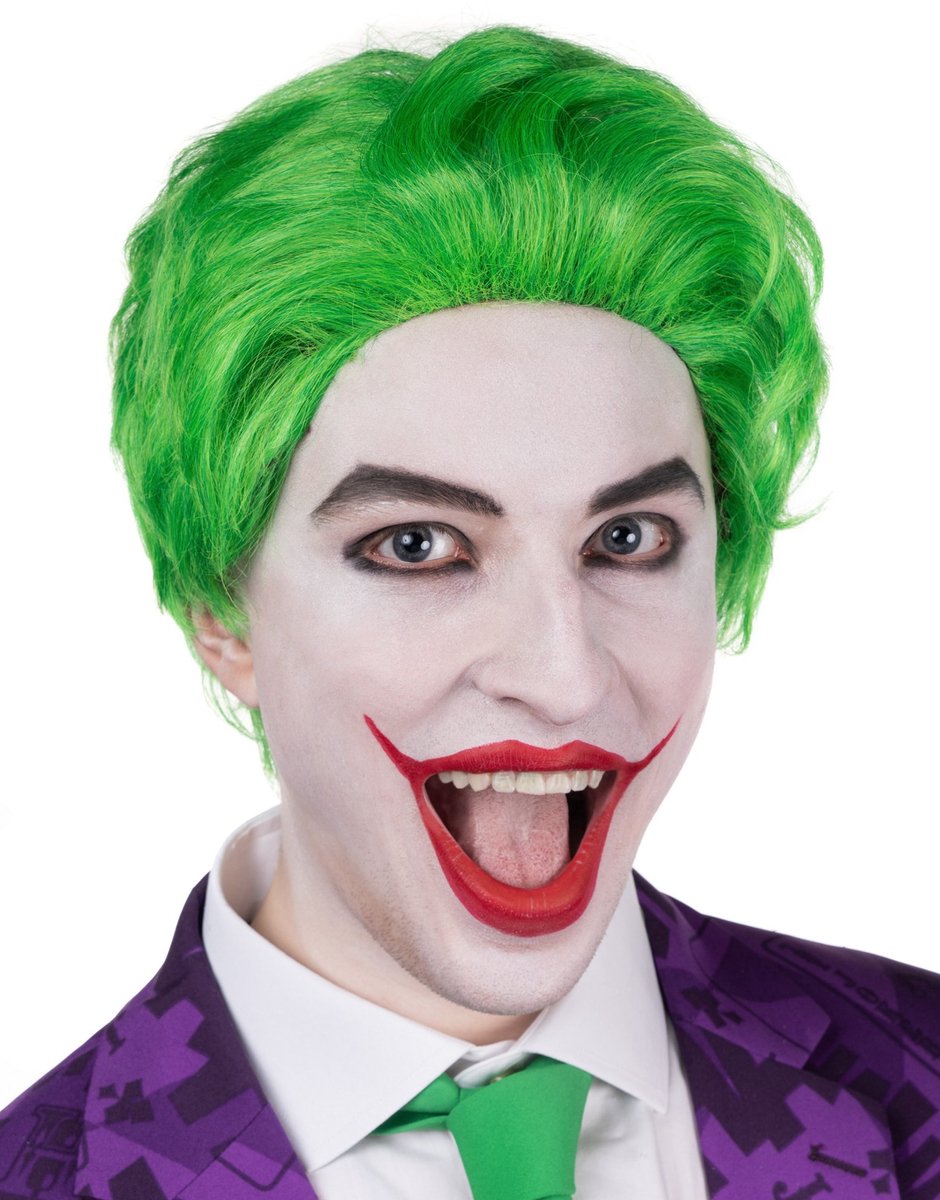 Joker Pruik Jack - Clown Kostuumpruik Carnaval
