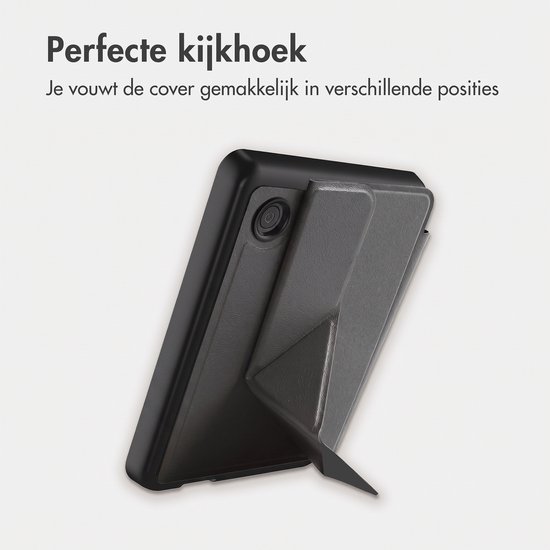 imoshion Ereader Cover / Hoesje Geschikt voor Kobo Clara BW / Kobo Clara Colour - imoshion Origami Bookcase e-reader - Zwart van iMoshion — afbeelding 4