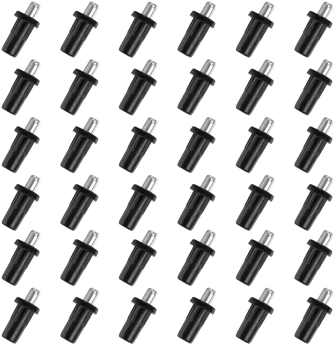 Reparatiepennen voor kast, deur, 7,5 mm, 36 stuks, kunststof, schokdemper, vervangende pennen veer, ijzeren as, beladen meubelpennen, deurpaneel, connector voor jaloezie, keuken, zwart