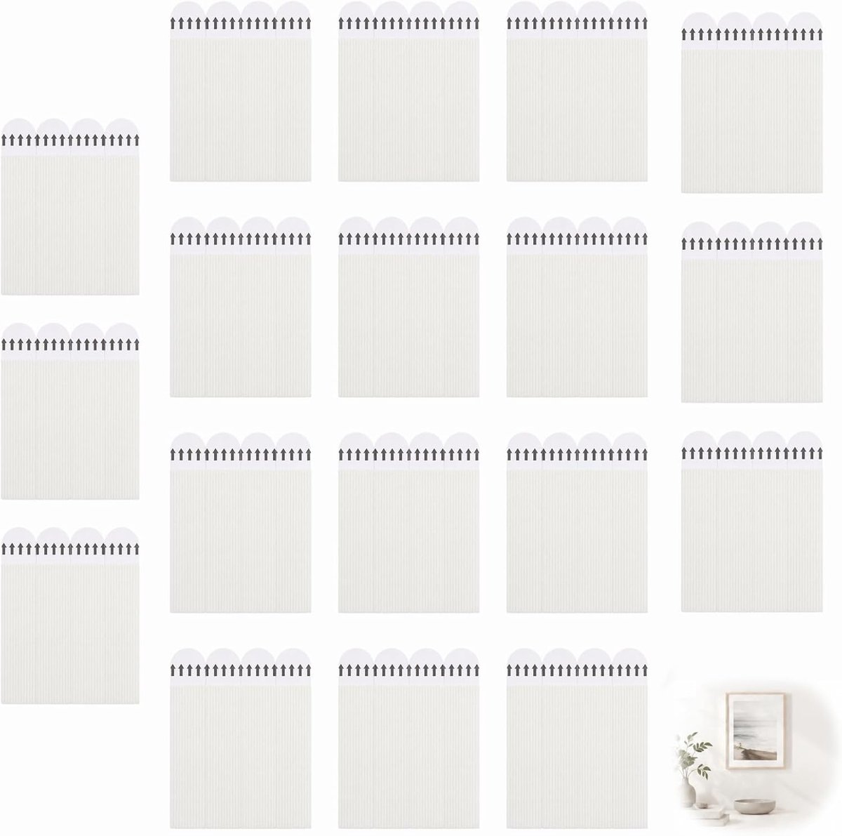 (36 paar, 72 stuks) - bevestiging zonder spijkers voor lijsten, spiegels, decoraties en accessoires - robuust, waterdicht en streepvrij verwijderen voor gelakte oppervlakken, hout, m