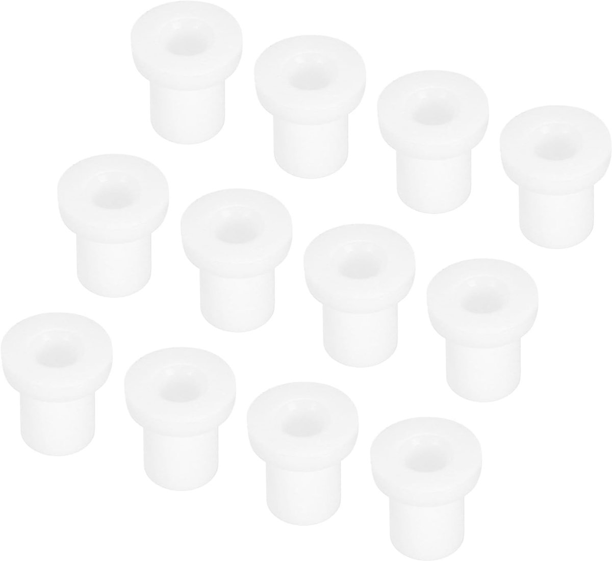 30 stuks rubberen dopjes Dia 4 mm x ID 2 mm x H 6,5 mm kabeldoorvoer waterdicht kabeldop rubberen dopjes doorgangsdoppen rubberen stopfen voor elektrische draad kabelbescherming, wit