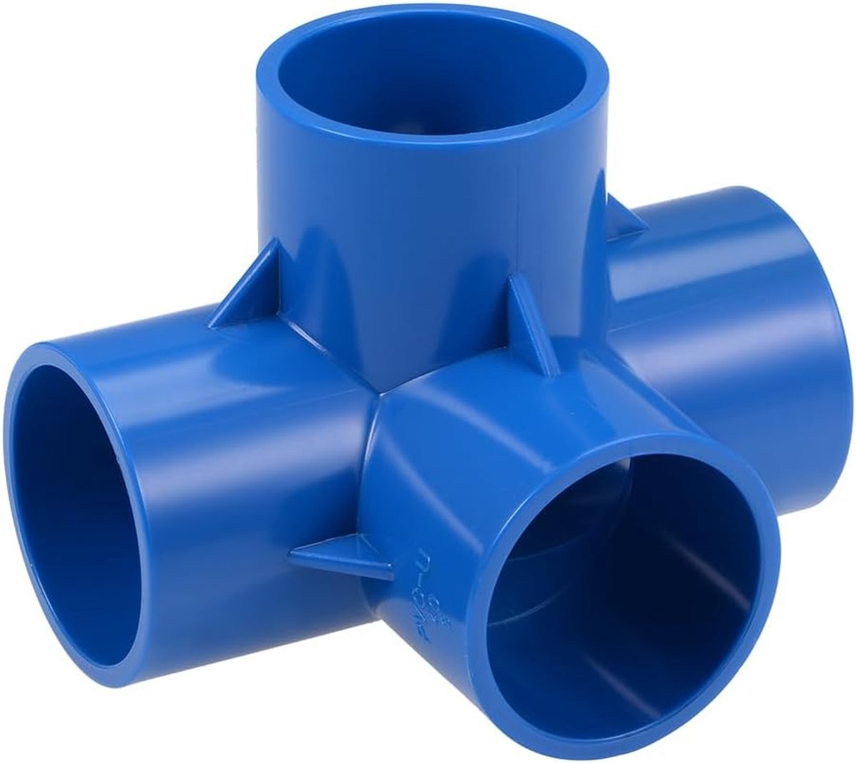Sourcing map 40 mm, 1 stuk 4-weg T-stuk PVC aansluitboog meubels blauw PVC bewateringssproeier