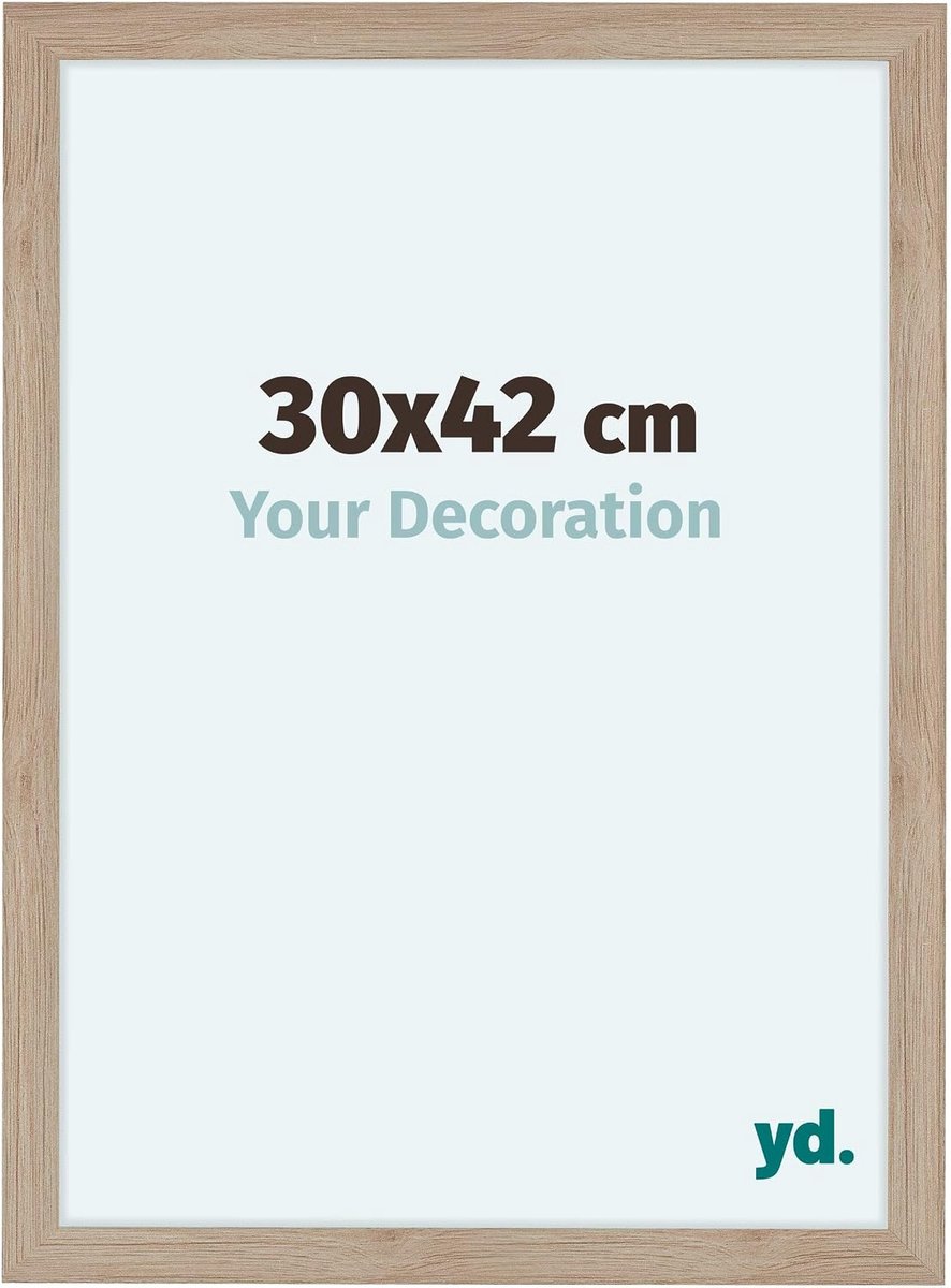 Fotolijst 30 x 42 cm - MDF met acrylglas - anti-reflex - direct aan de muur ophangen - SnelShoppen