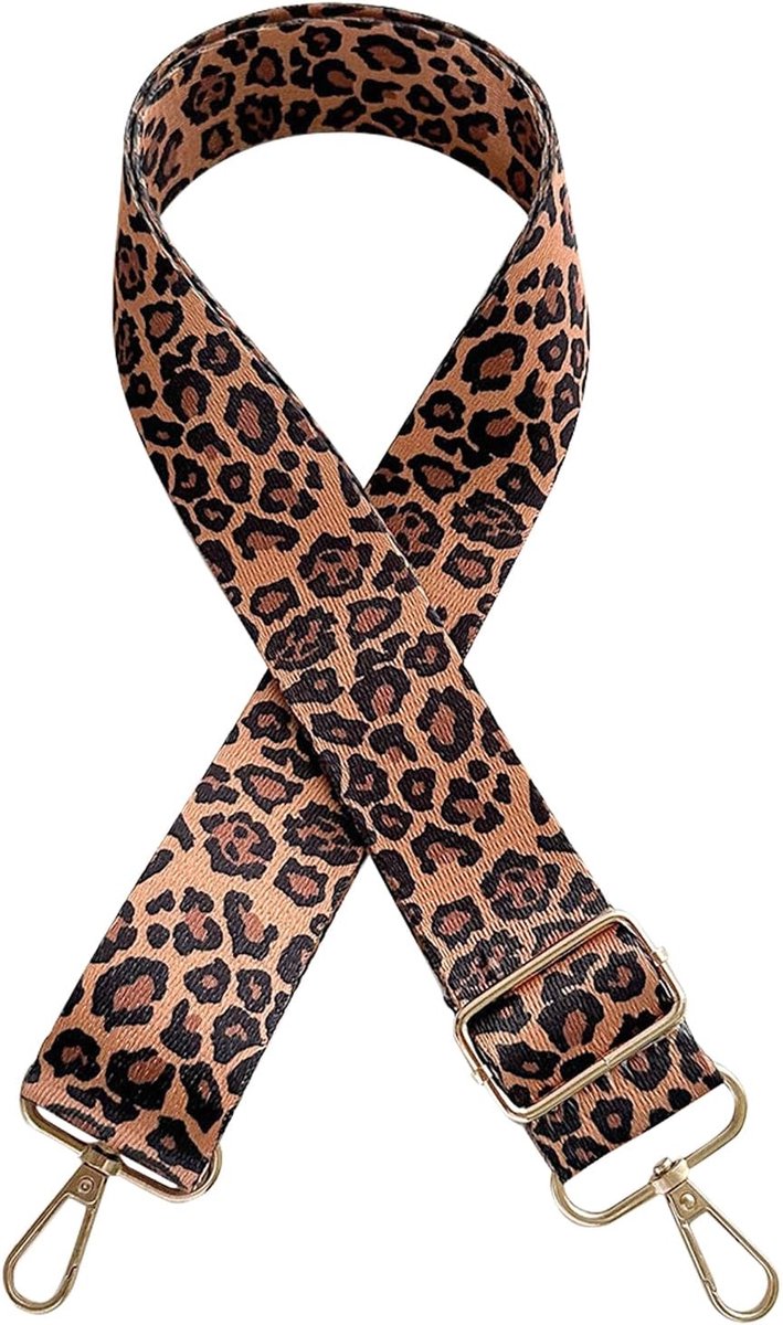 Heuptas voor dames, luipaardpatroon, breed, 3,8 cm, om te wisselen, luipaardtas voor dames, verstelbare schouderriem voor tassen, tasriemen, schoudertas voor meisjes, A, A