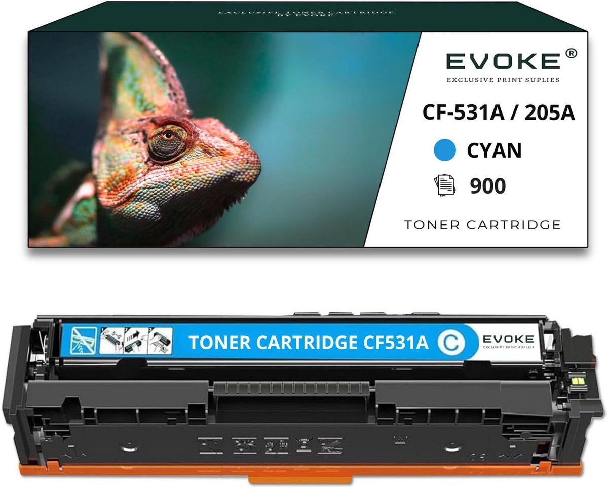 Toner Compatibel CF531A - Blauw Cyaan - Vervangt HP Color LaserJet - Tot 900 pagina's - SnelShoppen