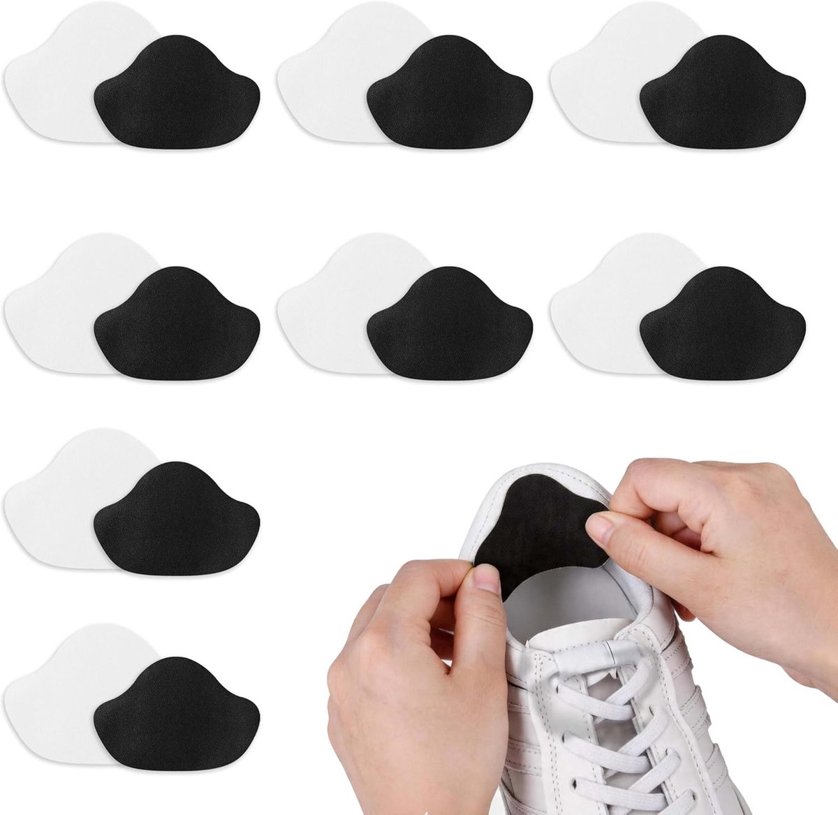 Heel reparatie pads 8 paar - zelfklevend leer - waterdicht en slijtvast - verlengt levensduur van schoenen - SnelShoppen