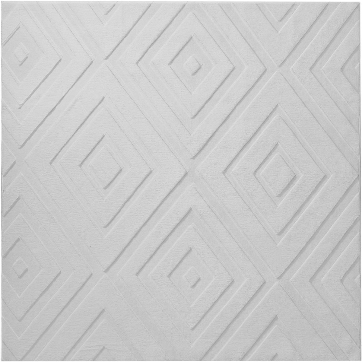 BORAH - Vloerkleed - Lichtgrijs - 160 x 160 cm - Polyester