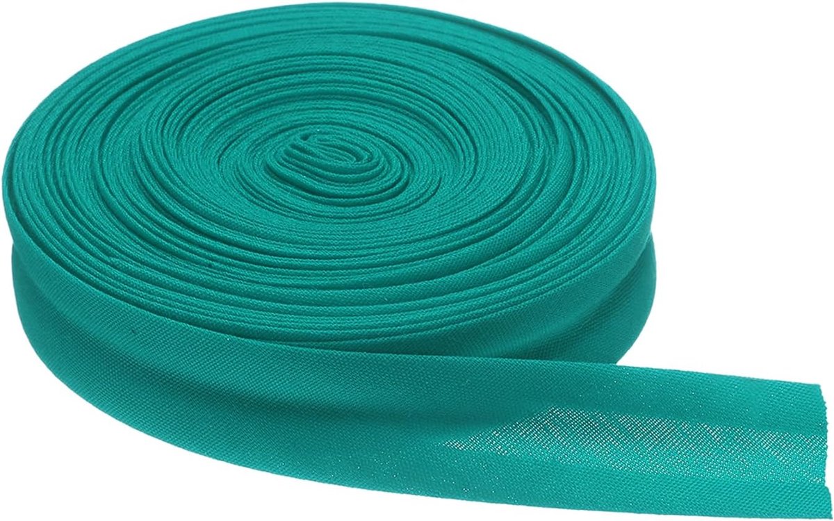 11 yards eenvoudig gevouwen biasband, 9/16 inch naai-band, naadband, zoomband voor het naaien van tapijtranden, doe-het-zelfwerk, zomen, biezen, quilten, blauw-groen
