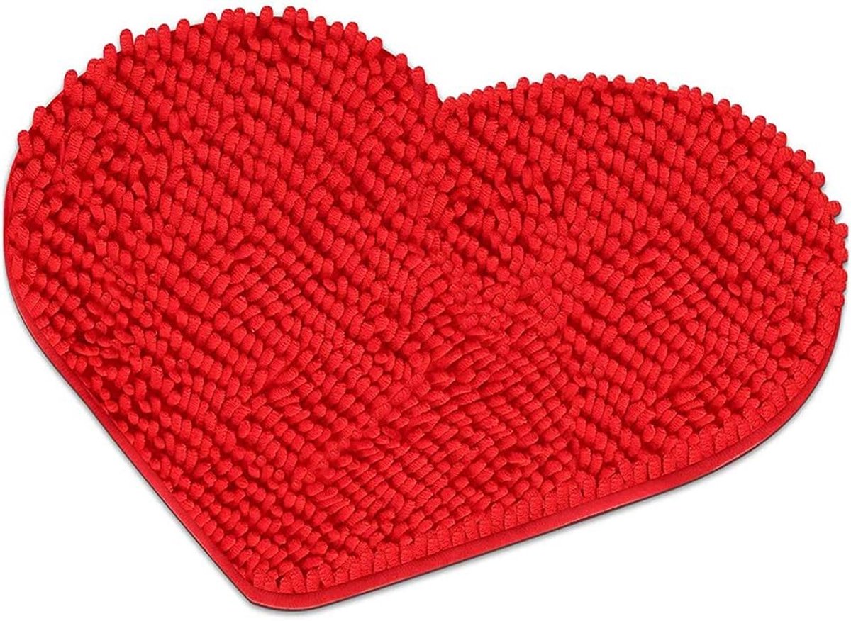 1 Stks Hartvorm Badkamer Mat Deur Mat Douche Mat Bad Mat Home Deurmatten Decor Mat voor Badkamer, Slaapkamer (50 * 60cm)