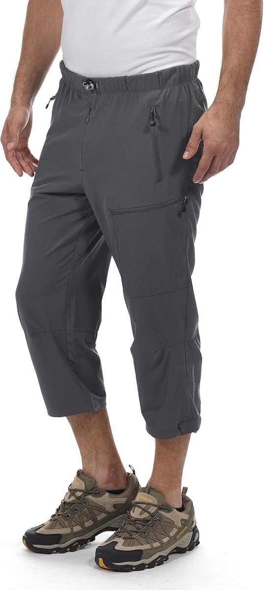 Donkey Andy Mannen Sneldrogende 3/4 broek Capri Shorts Lichtgewicht Wandelen Reizen Casual