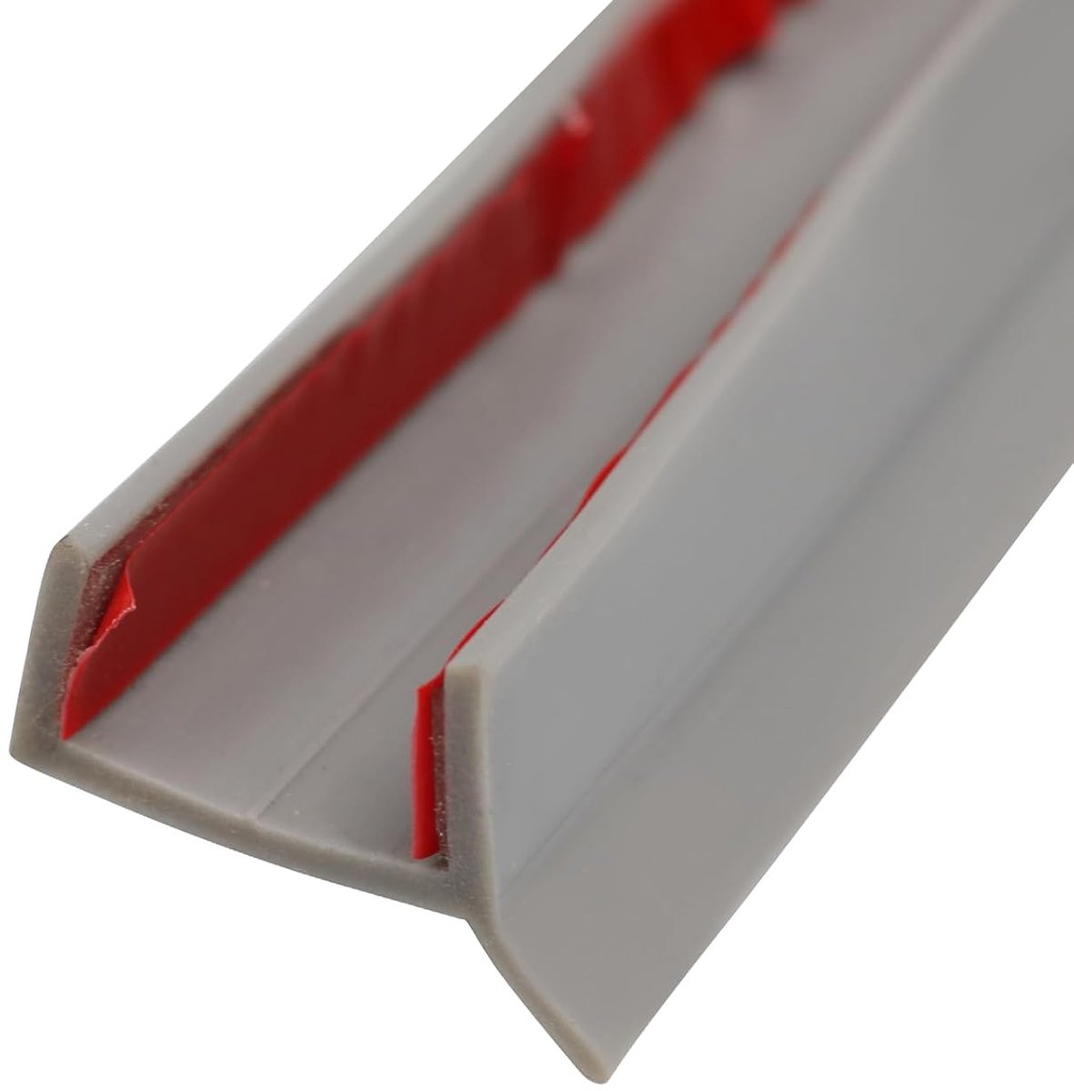 Keukenplint, rubberen lip, plintvoeg, keukenafdekking, voor 15 mm, 16 mm, 17 mm, 18 mm, werkblad voor keukenplint (grijs, 5 m)