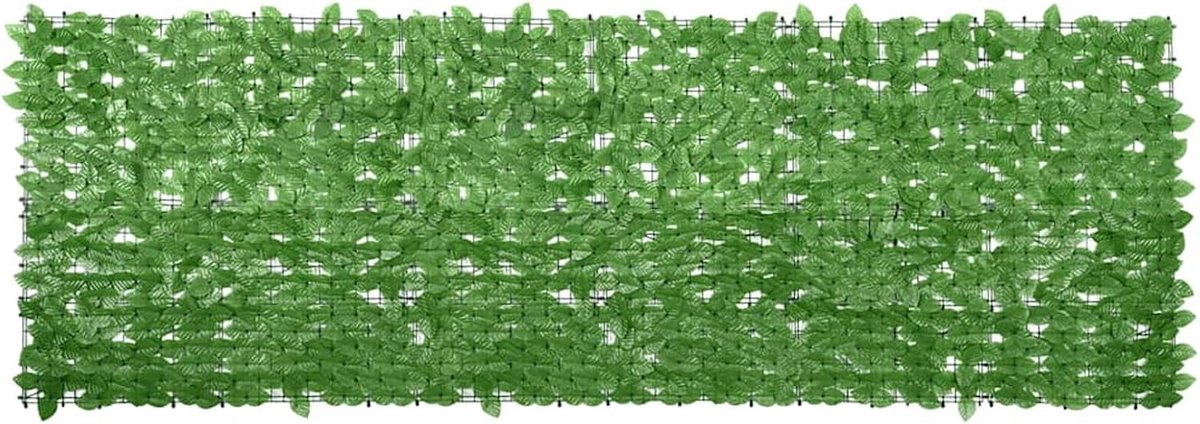 Balkonbescherming met bladeren, kunstmatige omheining, inkijkbescherming voor balkonhek, tuinhek, decoratief net, groen, 300 x 100 cm