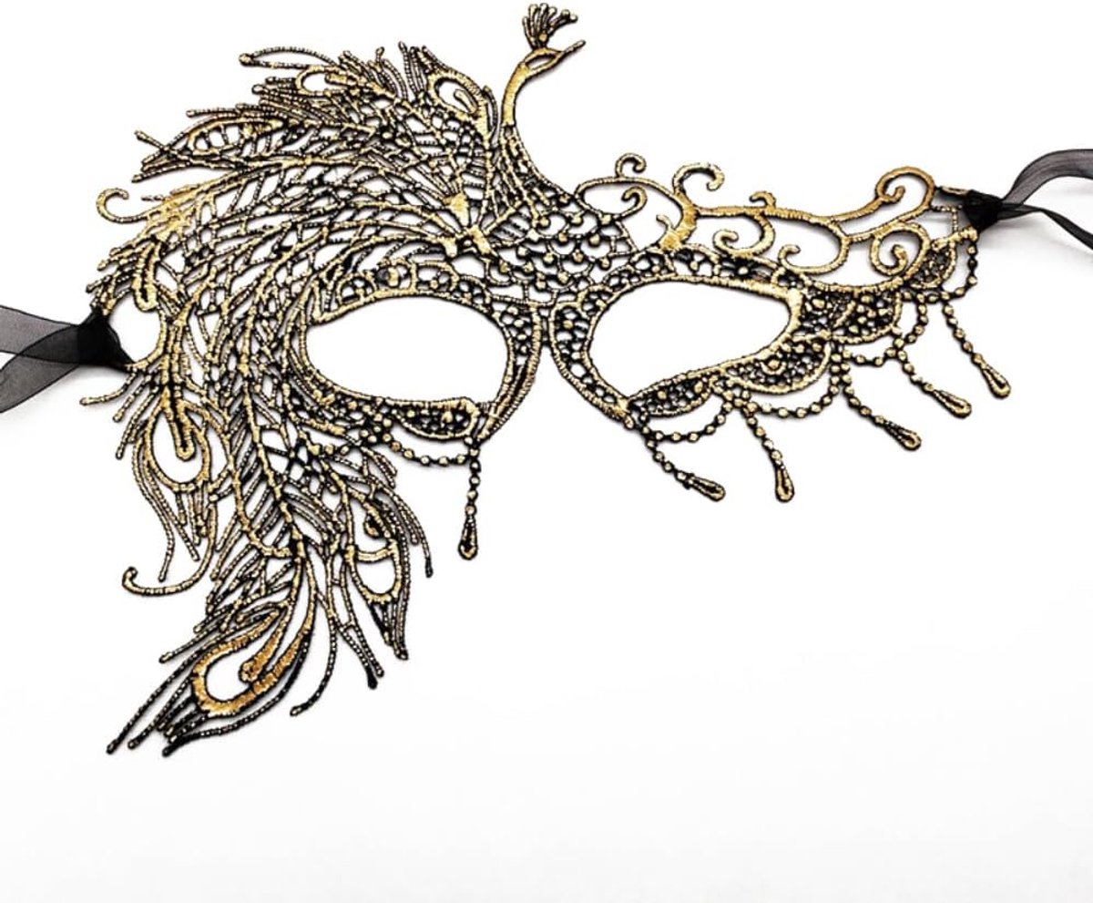 Pauwmasker, kant, voor dames en heren, sexy kanten oogmasker, pauwenmasker, half gezichtsmasker voor Halloween, carnaval, avondjurk, dans, bal, kostuum, party, cosplay