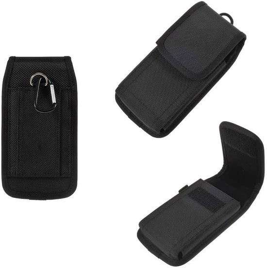 Cover Belt in Nylon with Two Belt Loops Vertical and Horizontal voor Tecno POP-5 (2021) - Black — afbeelding 4