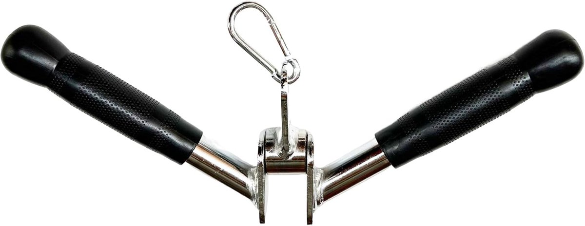 V-vormige Bar Press Down Bar - Stalen Handgrepen - 360 Graden Rotatie - Ideaal voor Triceps Oefeningen - ShopVlot