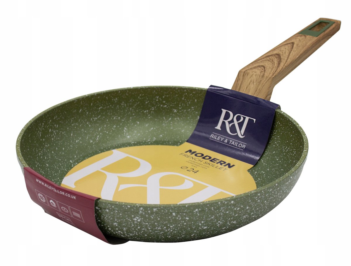 Merkloze Sauté Pan 24 cm met Marmergroene Anti-aanbaklaag