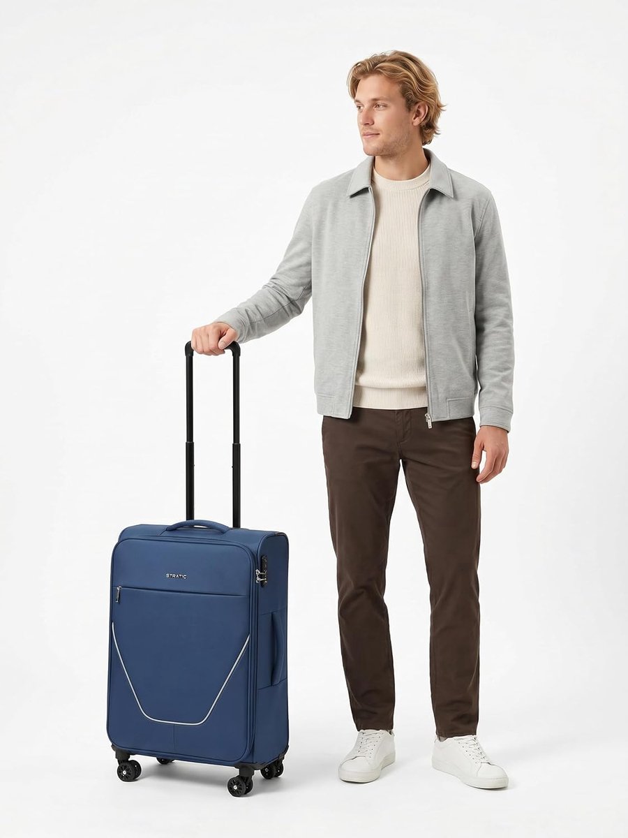 Koffer grote maat - lichtgewicht polyester - 4 wielen - ideaal voor ontspannen reizen - ShopVlot