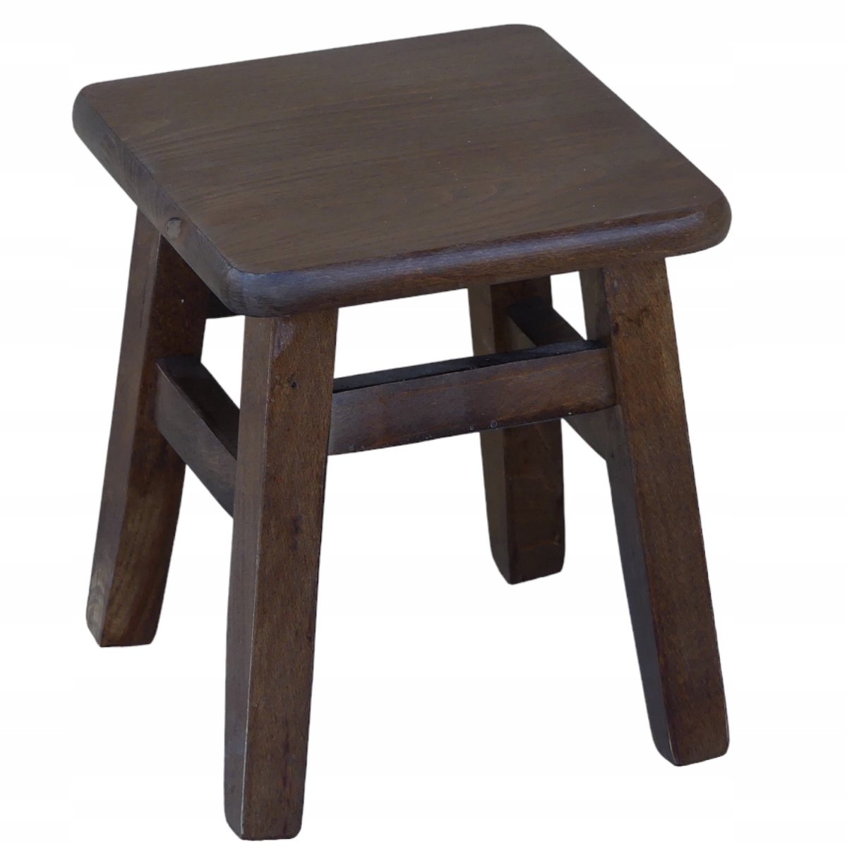 Massief Houten Keukentabouret - Bruin, 27cm Hoog