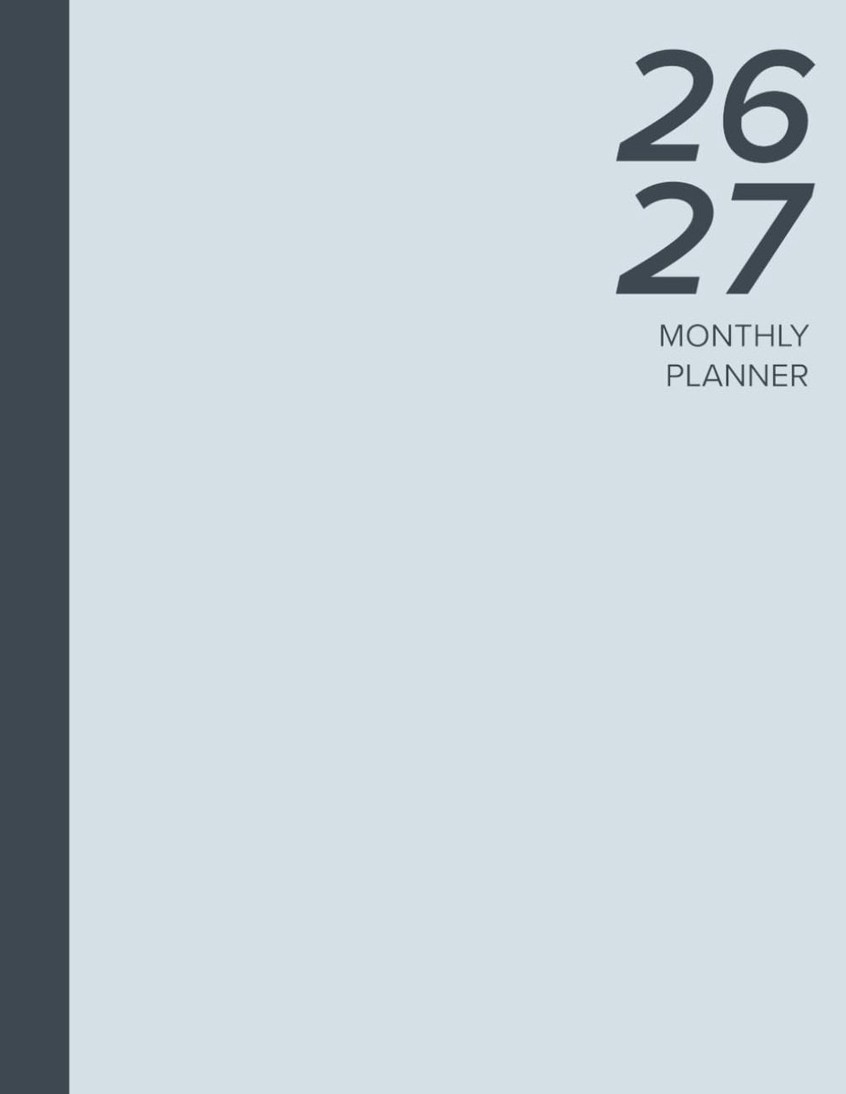 Maandplanner 2026-2027 - Groot 2 Jaar Kalender - Kraft Blauw Kaft - Perfect voor Organisatie - ShopVlot